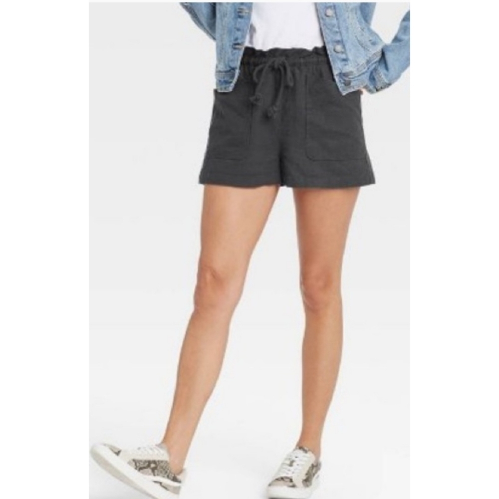 Universal Thread Tie waist Utility shorts Dark Gray Size XS